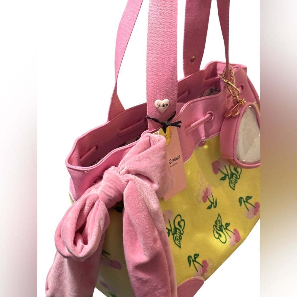 Juicy Couture Yellow Iris Multi Retro Cherry Gelato Tote Daydreamer Bag NEW NWT - Picture 8 of 15